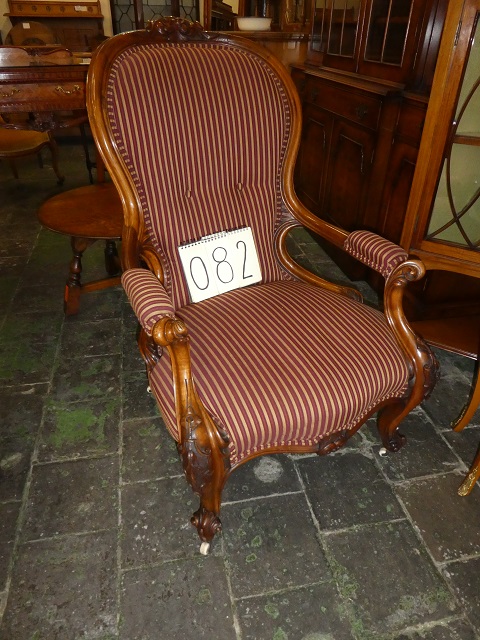 Victorian Open Arm Chair/19051101082