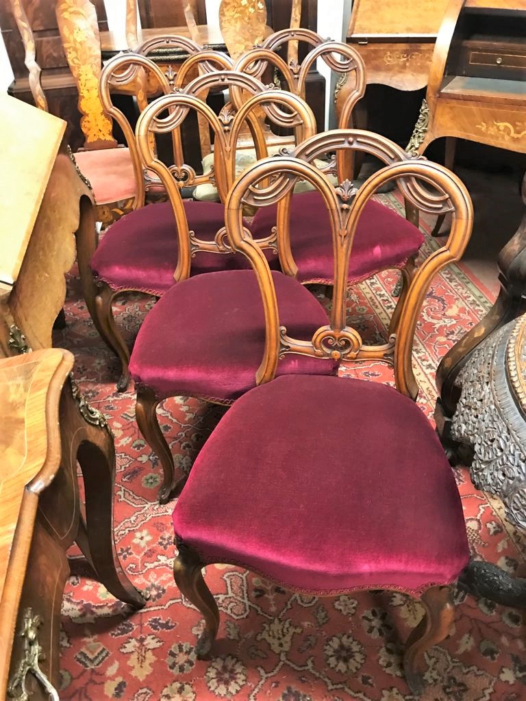Set of  4 Victorian Chairs/21120301088