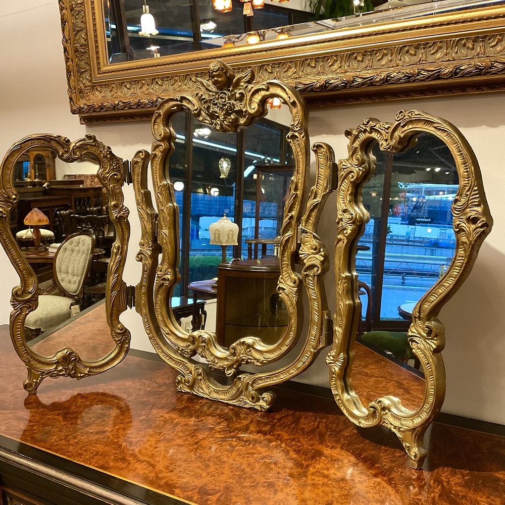 ヴィンテージミラー　アンティークミラー 鏡　三面鏡　vintagemirror antiquemirror