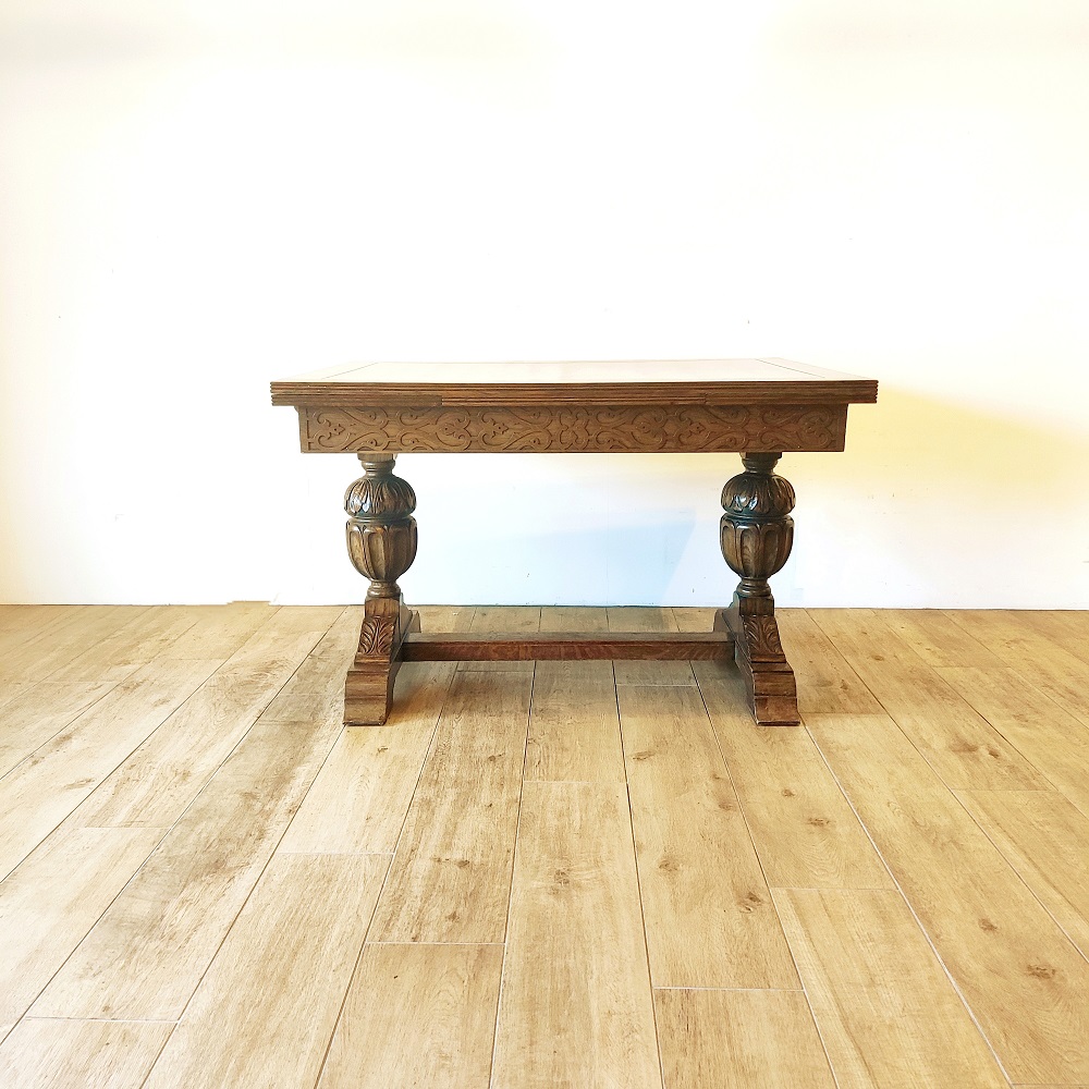 ダイニングテーブル　食卓テーブル　アンティークテーブル　ダイニングセット　ドローリーフテーブル　カントリーテーブル　伸長式テーブル